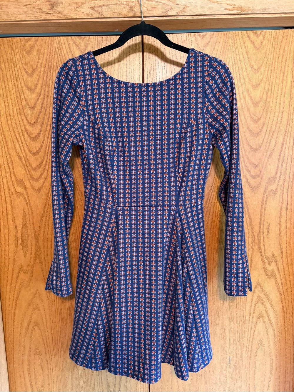 Anthropologie Jacquard A-Line Sweater Mini Dress